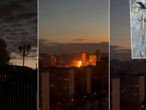 Devet udara dronovima od jutra u Kijevu, eksplozije i u Odesi