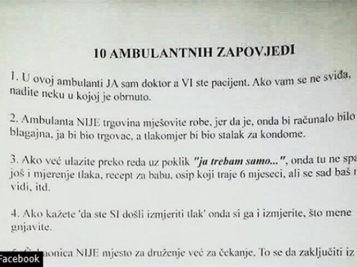 10 ambulantnih zapovijedi nasmijalo regiju