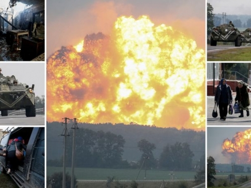 VIDEO: Trenutak goleme eksplozije u ukrajinskom skladištu oružja