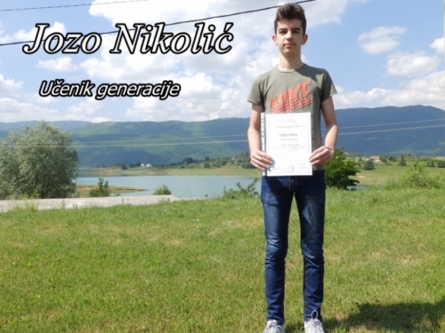 Jozo Nikolić učenik generacije u OŠ fra Jeronima Vladića Ripci