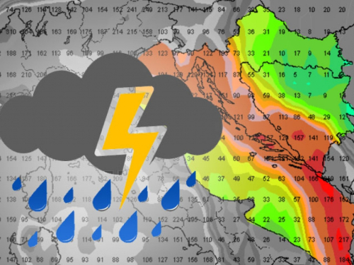 Lokalno jače grmljavinsko nevrijeme uz jak vjetar