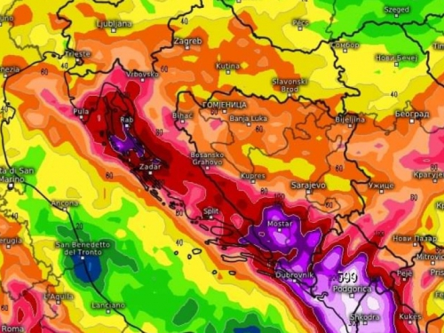 Obilne oborine u sljedećih sedam dana