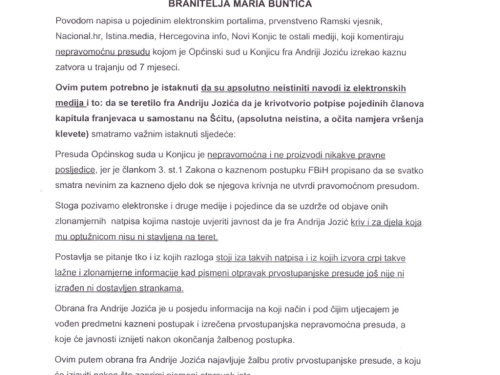 Fra Andrija Jozić nije kriv, mediji manipuliraju informacijama!