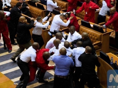VIDEO: Potukli se zastupnici u južnoafričkom parlamentu