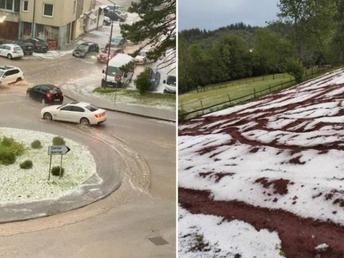 Jako nevrijeme zahvatilo dijelove BiH, grad načinio štetu