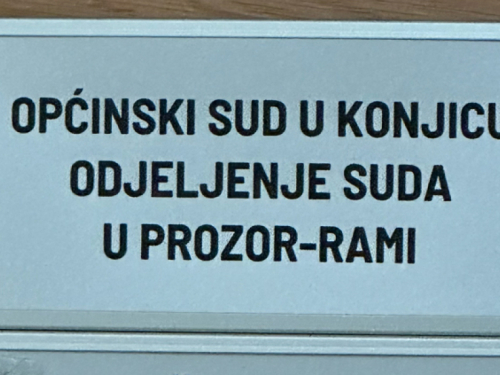 Natječaj za radno mjesto namještenika u sudu u Prozor-Rami