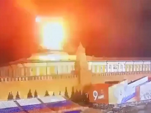 Objavljena snimka eksplozije nad Kremljom