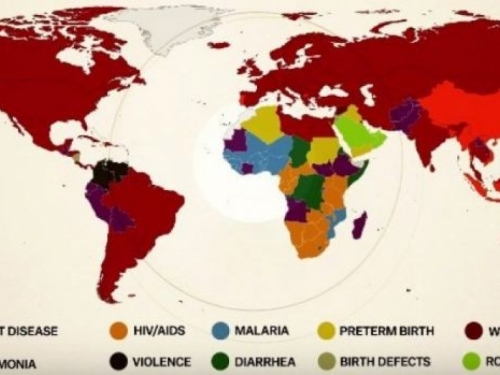 Pogledajte od čega se najčešće umire u svakoj državi na svijetu