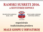 U nedjelju 'Ramski susreti' u Sesvetskoj Sopnici