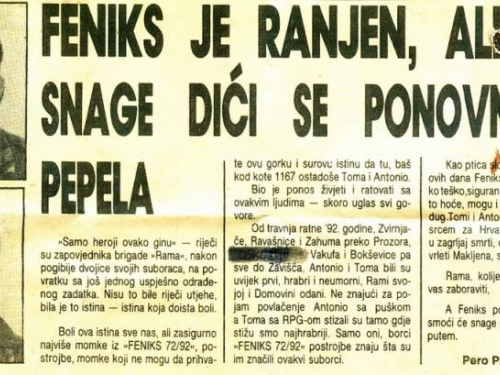 Obilježena 21. obljetnica pogibije Tome Barabana i Ante Nikolića