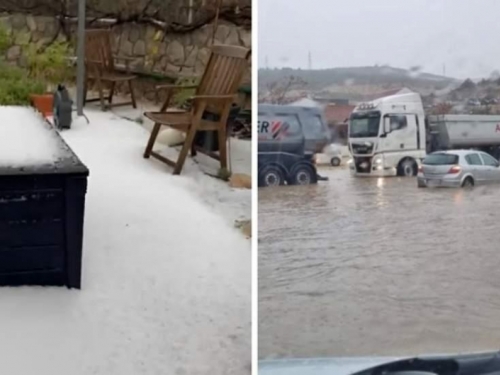 Nevrijeme u Dalmaciji: Obilna kiša i tuča
