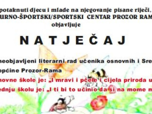 KSC Prozor-Rama raspisao natječaj za najbolji literarni rad