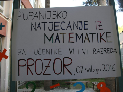 FOTO: U Prozoru održano županijsko natjecanje iz matematike