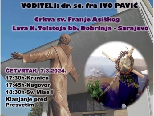 Organizira se odlazak na ''Korizmenu duhovnu obnovu'' u Sarajevo
