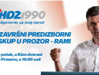 HDZ 1990: Poziv na završni predizborni skup u Prozor-Rami