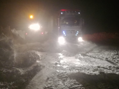 BIHAMK: Preko Makljena za teretna vozila obavezni lanci, put Prozor - Tomislavgrad zatvoren