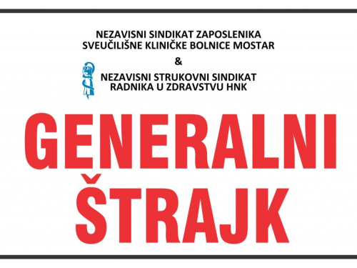 Djelatnici Doma zdravlja 'Rama' od četvrtka idu u štrajk