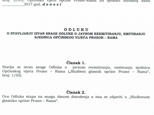 Načelnik Ivančević zabranjuje Radio Rami izravan prijenos sjednica OV Prozor-Rama