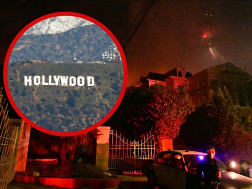 Vatra prijeti simbolima Hollywooda, gori kod znaka Hollywood