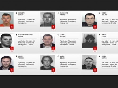 Desetine Bosanaca i Hercegovaca na tjeralicama Interpol-a