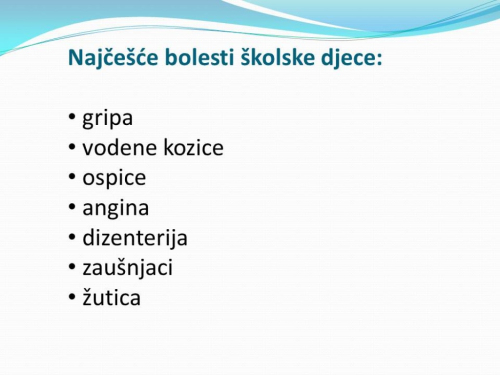 Projektna nastava: Briga o zdravlju školske djece