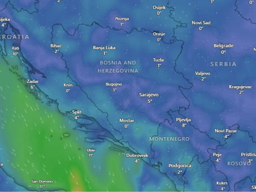 Promjenjivo vrijeme pred vikend: Kiša, snijeg pa nagli minus