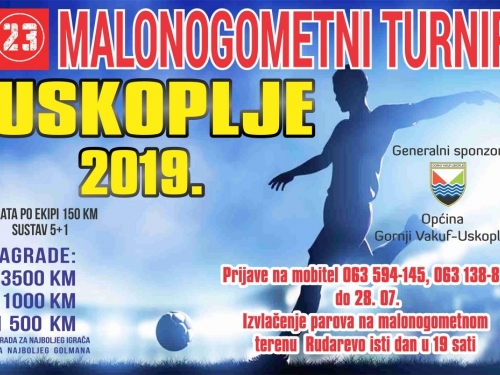 NAJAVA: 23. malonogometni turnir ‘Uskoplje 2019.’
