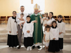 Mostar: Biskup Palić krstio sedmo dijete u obitelji Šimić
