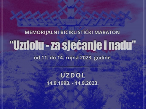 BK Rama-Zagreb organizira memorijalni biciklistički maraton ''Uzdolu - za sjećanje i nadu''