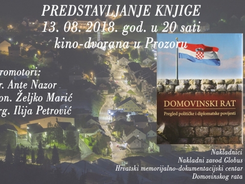 Predstavljanje knjige u Prozoru - ''Domovinski rat, pregled političke i diplomatske povijesti''