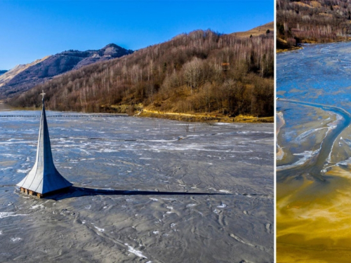 Od sela koje je progutalo otrovno jezero ostao je samo toranj crkve...