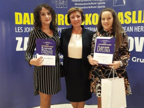 Mladi i naslijeđe: Loreni Šimunović iz Gračaca dodijeljena nagrada