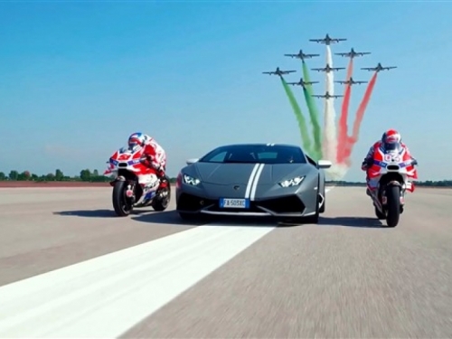 Što se dogodi kada se na stazi nađu Lamborghini, Ducati i avioni?