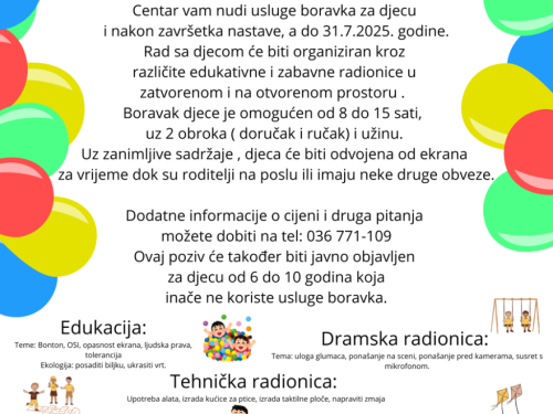Kreativno ljeto u Centru: Prijave otvorene!