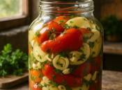 Kisele paprike s bijelim lukom – recept bez kuhanja