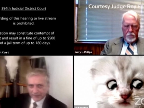 Odvjetnik zapeo s filterom na Zoomu, pa se u virtualnoj sudnici pojavio kao mačka