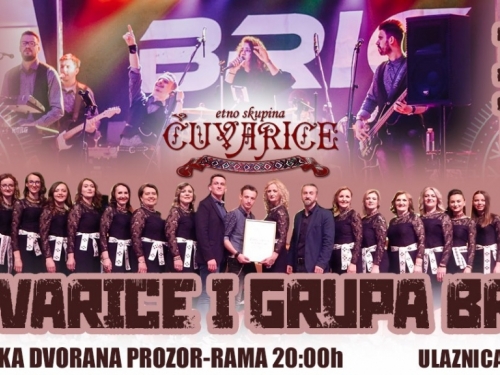 U nedjelju koncert Etno skupine 'Čuvarice' i grupe 'Brig'