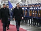 Plenković svečano dočekan ispred zgrade institucija BiH