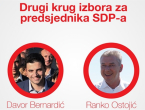 U drugom krugu za čelnika SDP-a Davor Bernardić i Ranko Ostojić