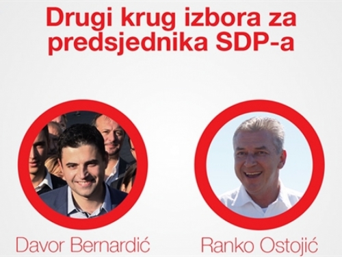 U drugom krugu za čelnika SDP-a Davor Bernardić i Ranko Ostojić