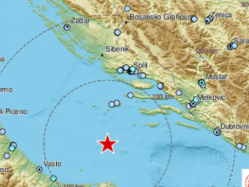 Snažan potres usred Jadranskog mora: Osjetio se u Splitu i na otocima