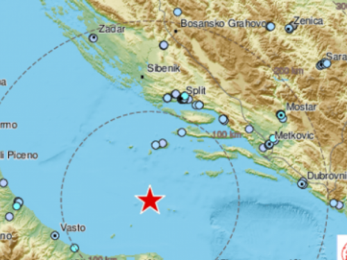 Snažan potres usred Jadranskog mora: Osjetio se u Splitu i na otocima