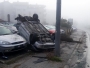 Mostar: Prevrnuo auto na krov i oštetio još četiri automobila