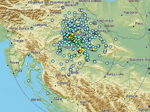 Serija snažnih potresa u Hrvatskoj