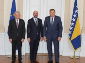 Dodik i Džaferović s Michelom: O EU i EUFOR-u