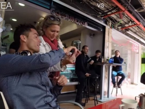 VIDEO: Ovako izgleda kad Cristiano Ronaldo usred dana izađe u kafić