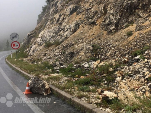 Dionicama kroz usjeke mogući odroni na kolnik