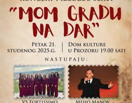 NAJAVA: Koncert i izložba ''Mom gradu na dar'' u Prozoru