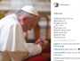 Instagram: Više od milijun i pol ljudi prati papu Franju