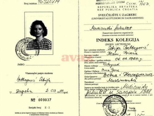 Policija dobila naredbu da izuzme indeks Sebije Izetbegović